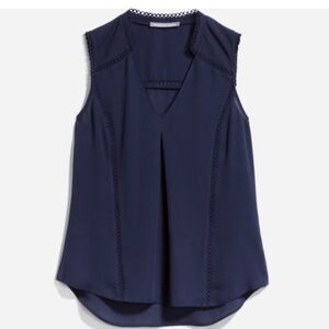 Daniel Rainn Split  Trim Detail Blouse EUC Sz L